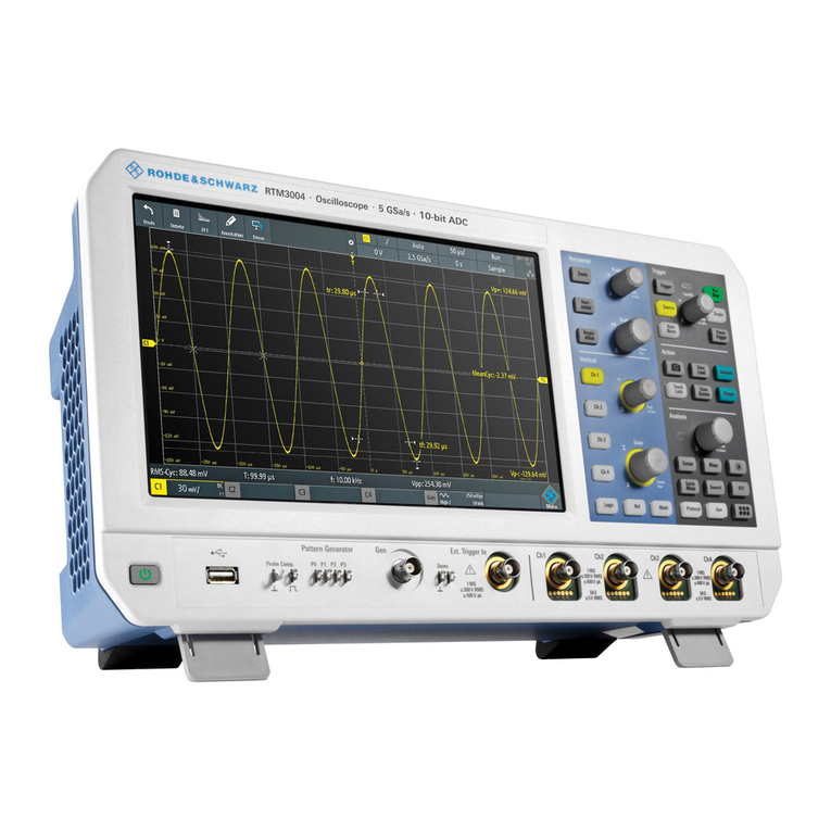 Rohde & Schwarz R&S RTM3000 User manual