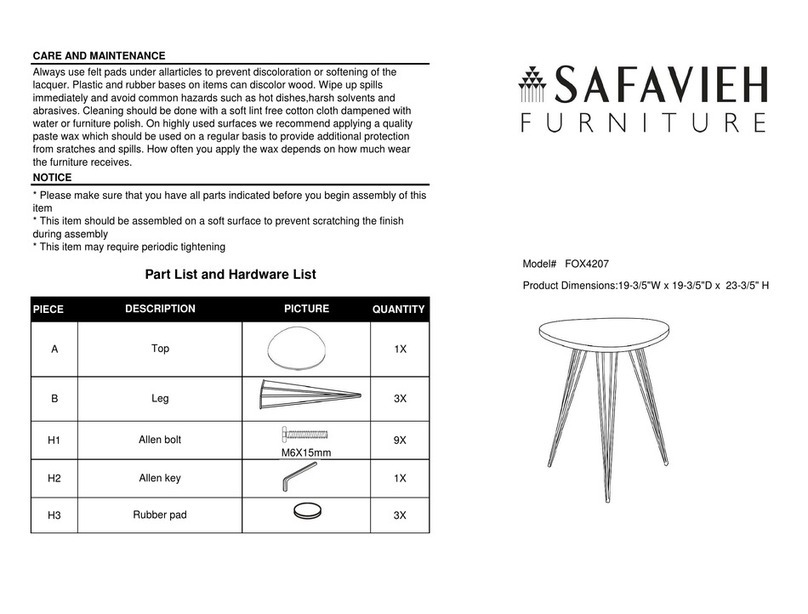 SAFARI FOX4207 Assembly instructions SAFARI FOX4207 Assembly instructions