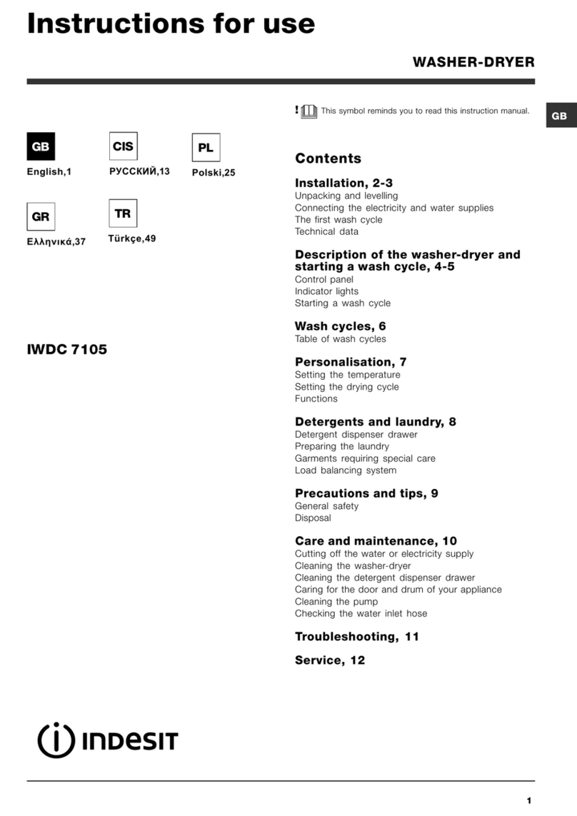 Indesit IWDC 7105 User manual