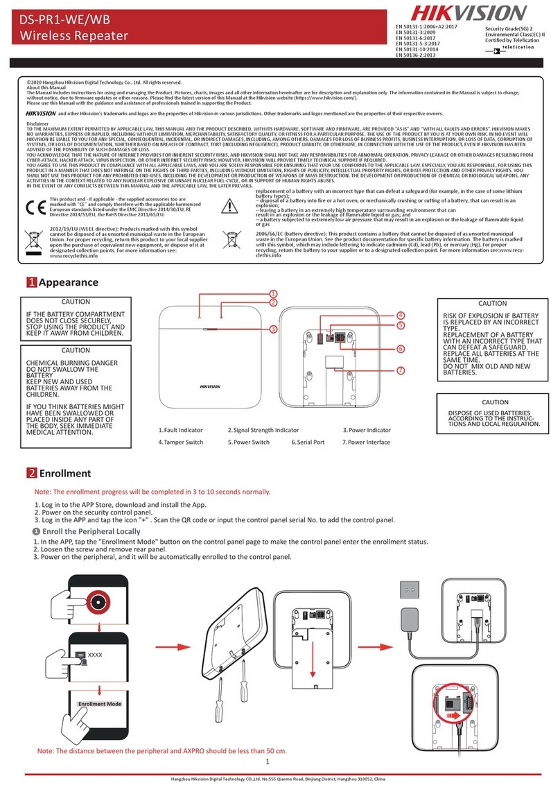 HIK VISION DS-PR1-WE manual