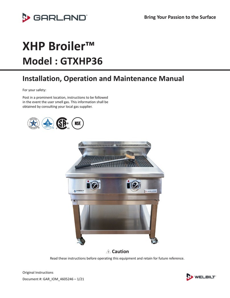 Garland GTXHP36 Installation, operation and maintenance manual