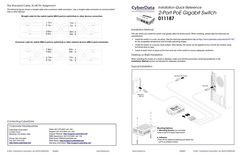 CyberData 011187 Manual