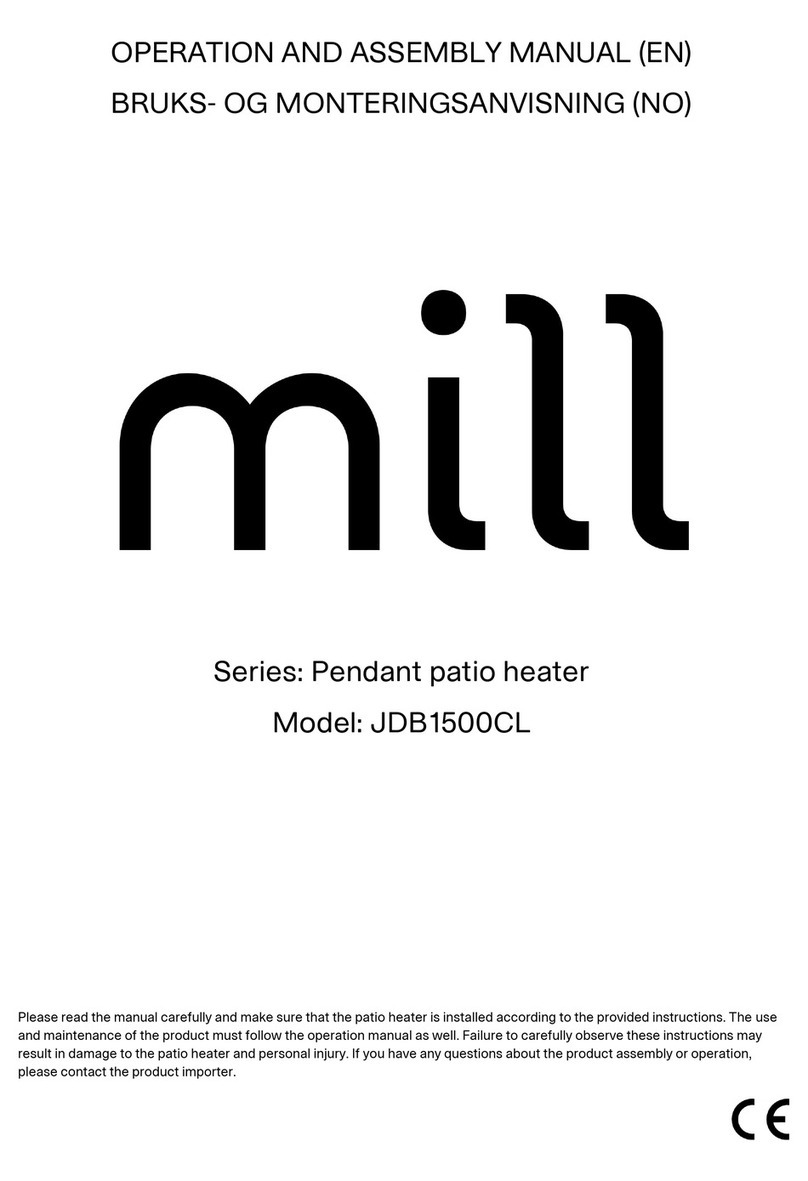 MILL JDB1500CL Operation and assembly manual
