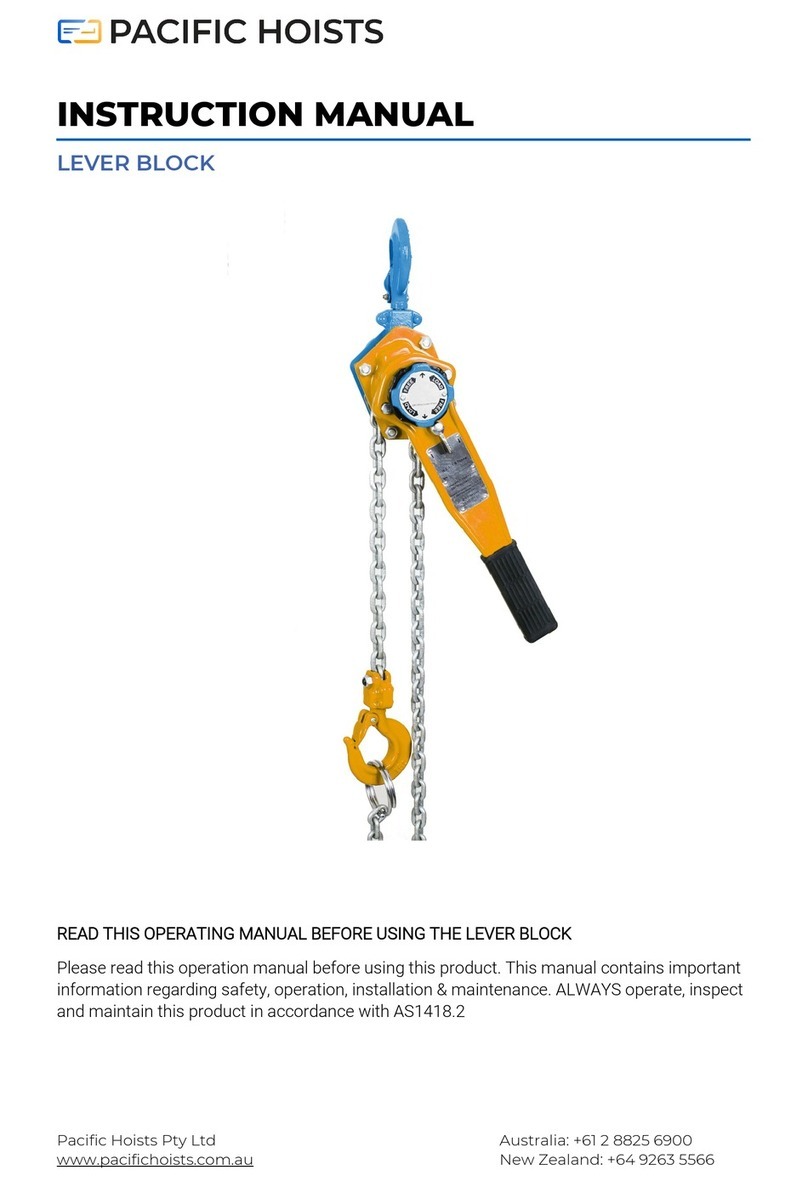 Pacific Hoists PLB302 User manual