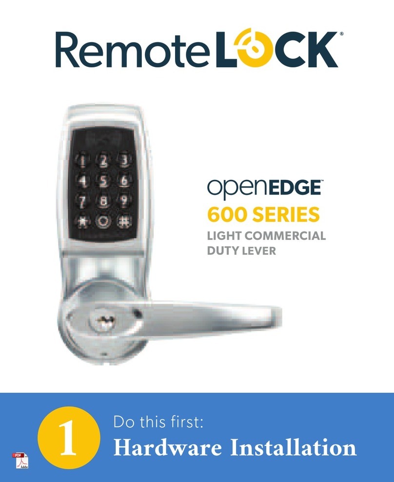 RemoteLock 600 Series Hardware installation