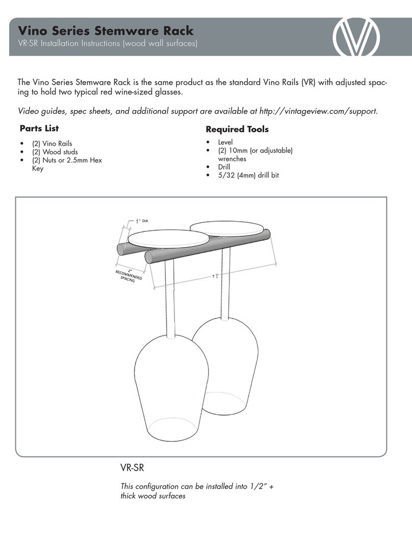 Vintage view Vino Series installation instructions