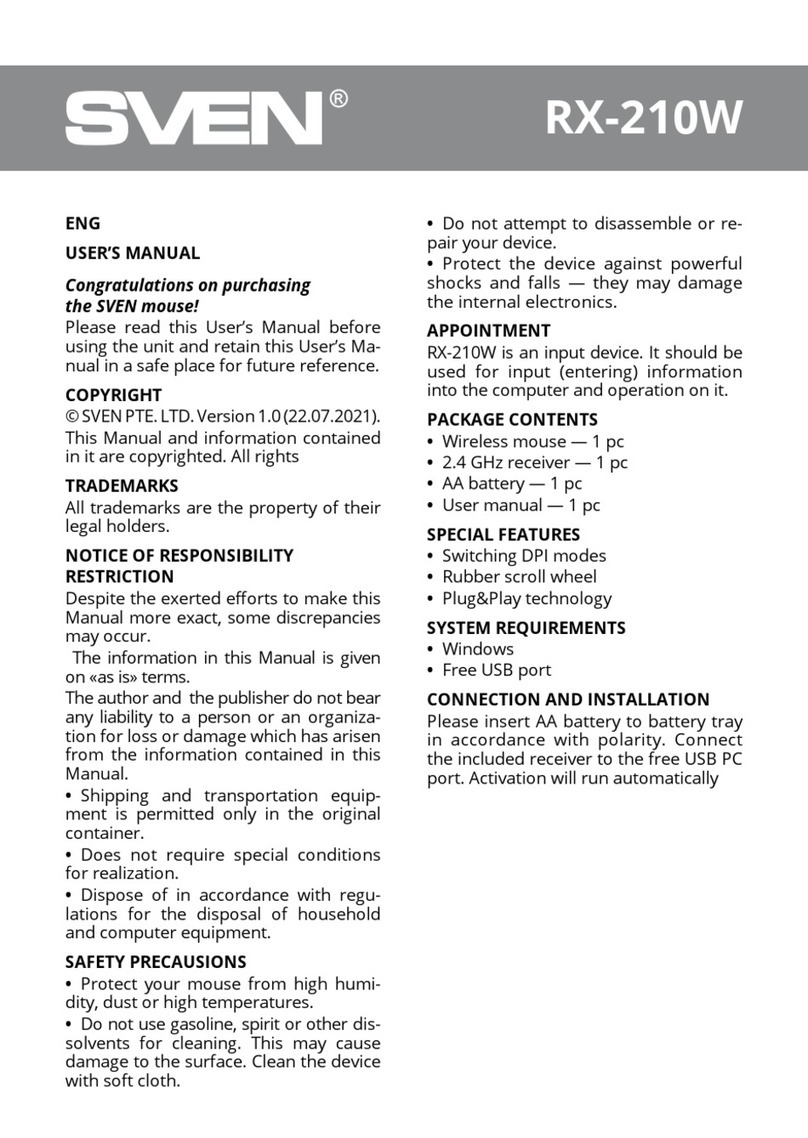 Sven RX-210W User manual
