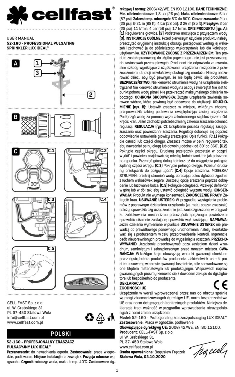 Cellfast LUX IDEAL 52-160 user manual