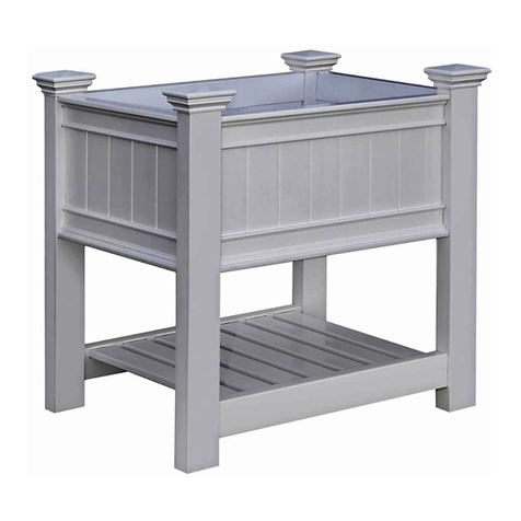 New England Arbors White Raised Planter Assembly instructions