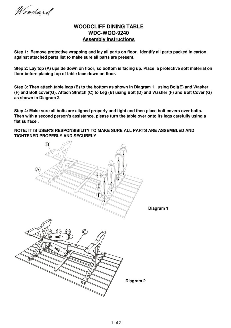 Woodard WDC-WOO-9240 Assembly instructions