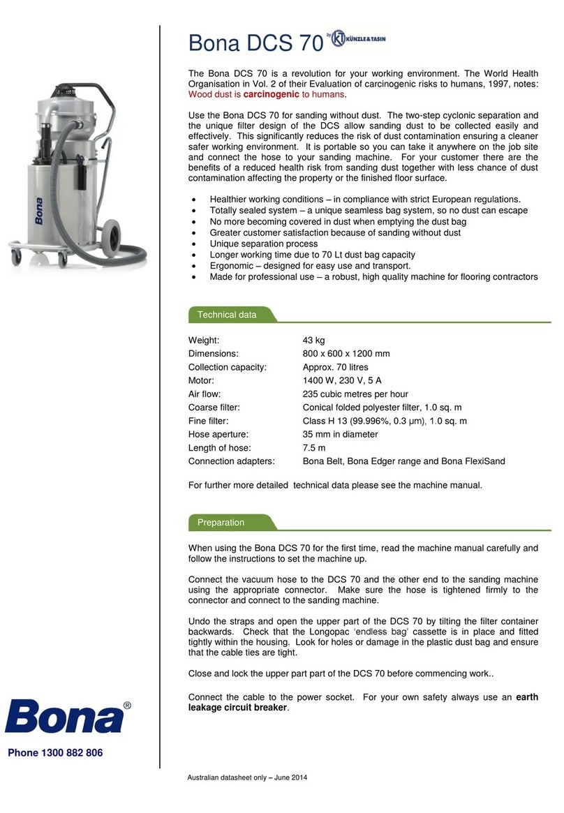 Bona DCS70 User manual
