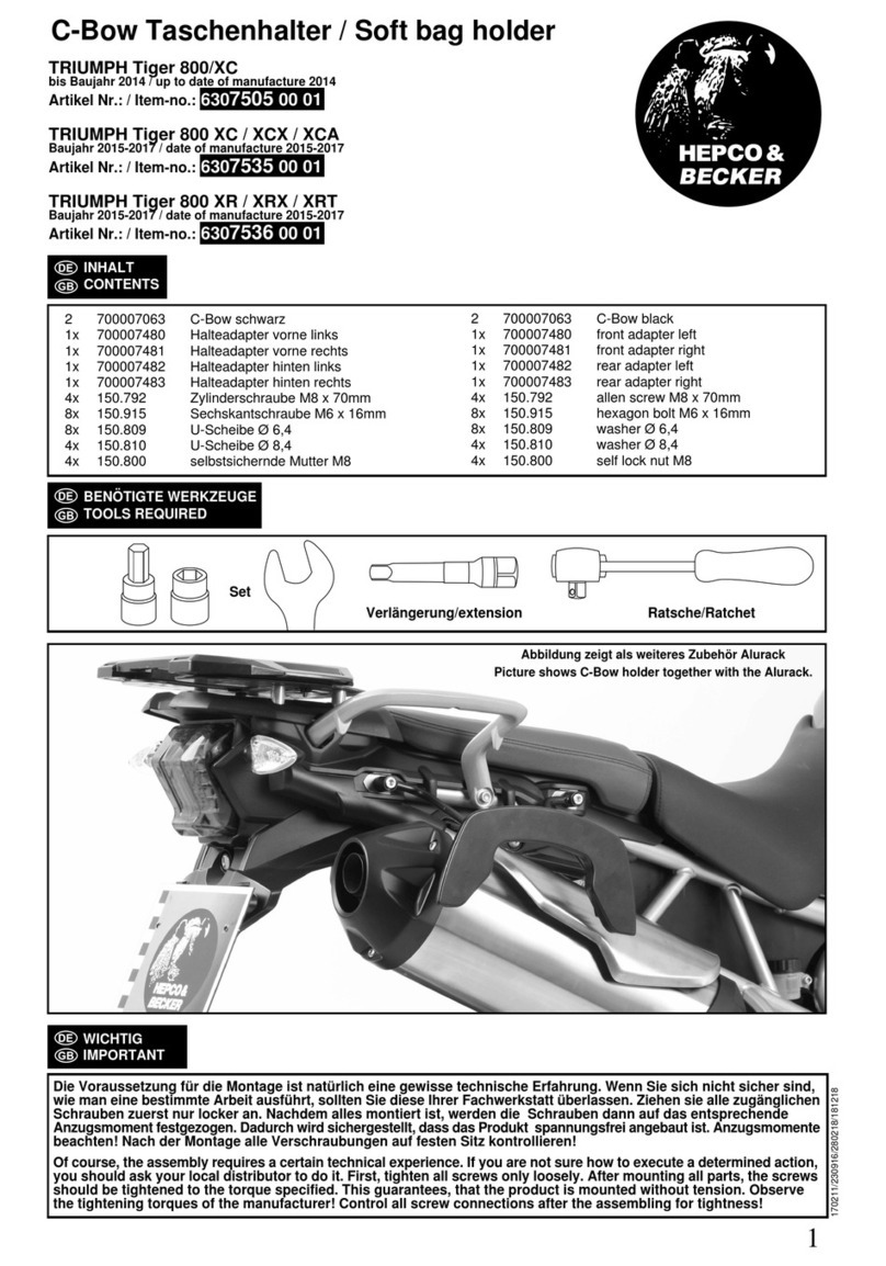 hepco & becker 6307505 00 01 quick start guide