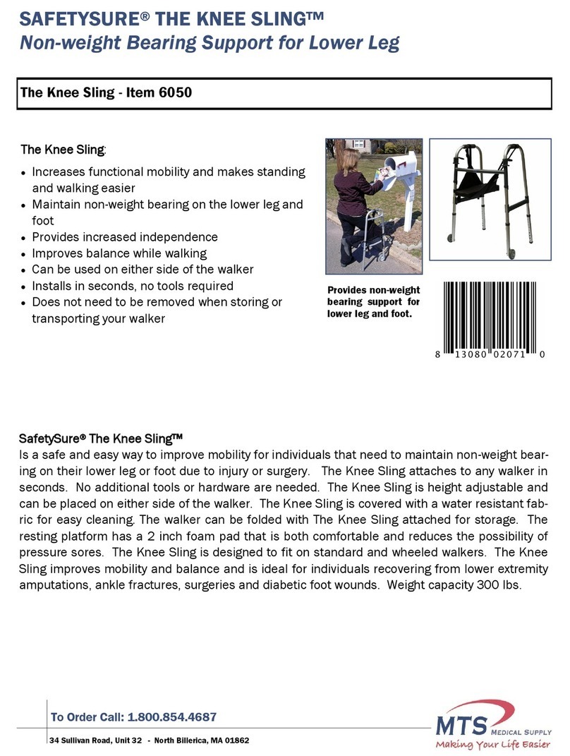 MTS Systems SAFETYSURE THE KNEE SLING quick guide