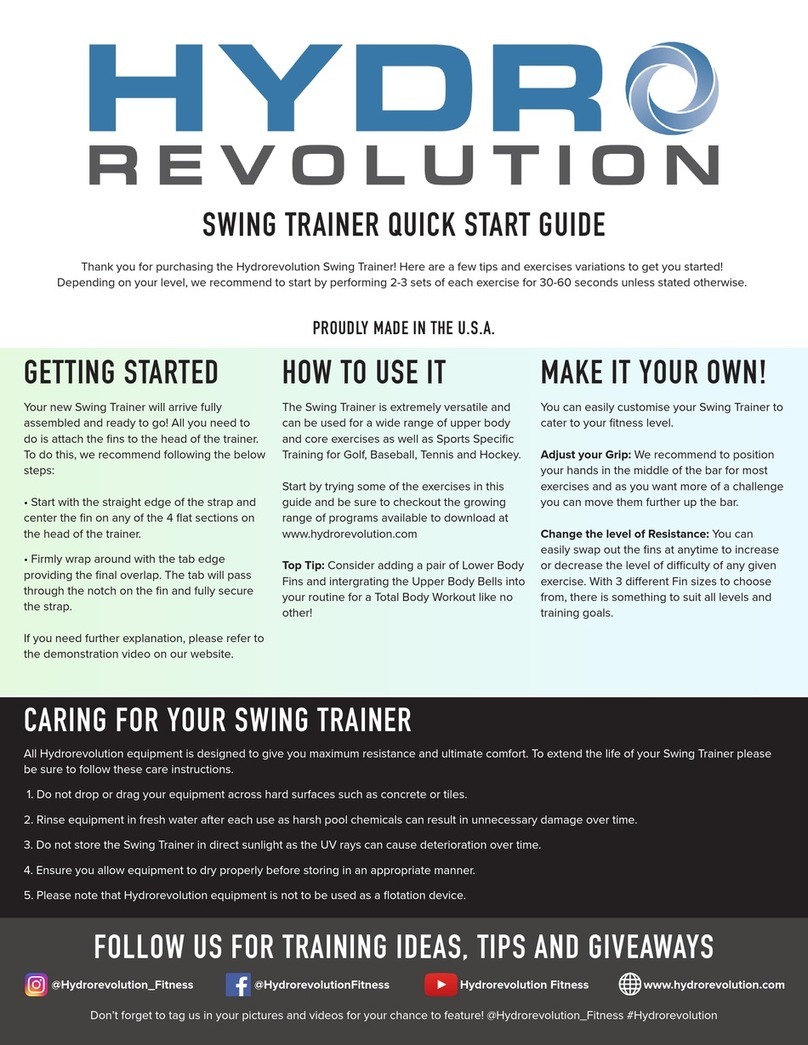 HYDRO REVOLUTION SWING TRAINER quick start guide