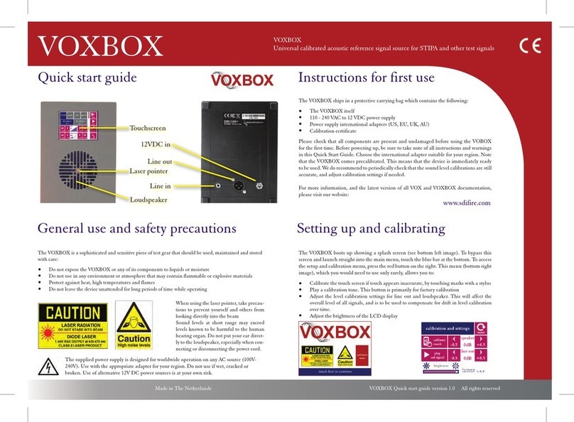 SDI VOXBOX User manual