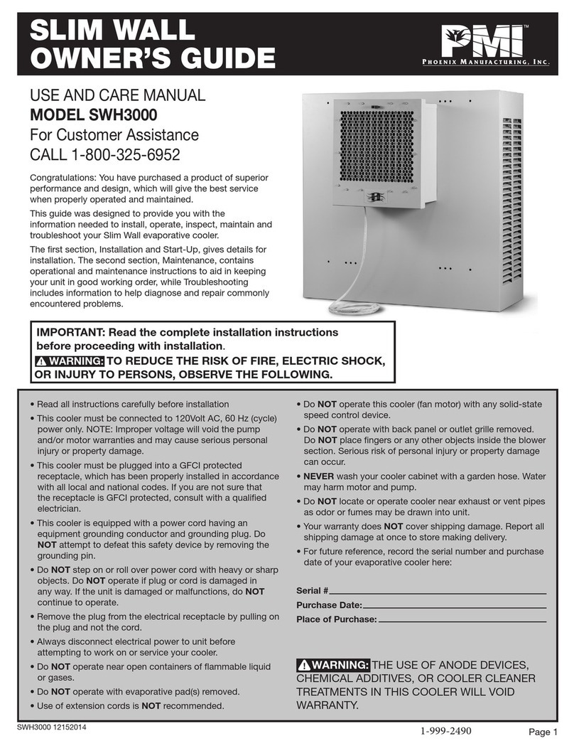 PMI SWH3000 owner's guide
