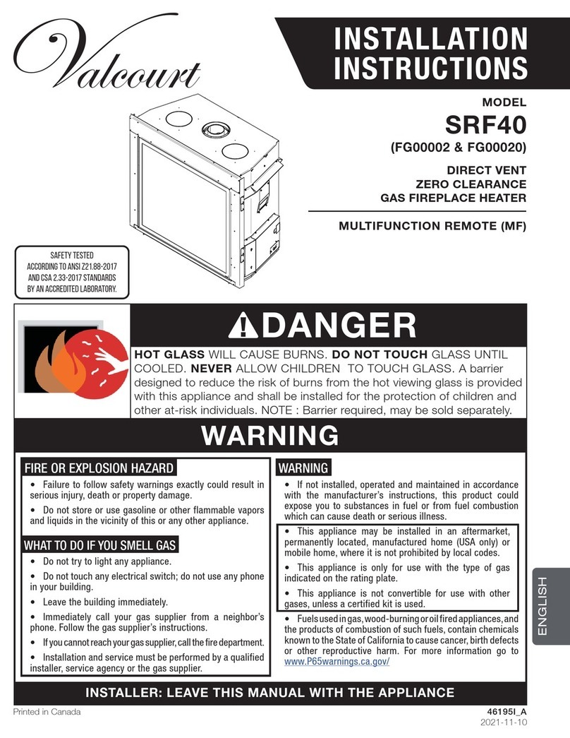 Valcourt SRF40 installation instructions