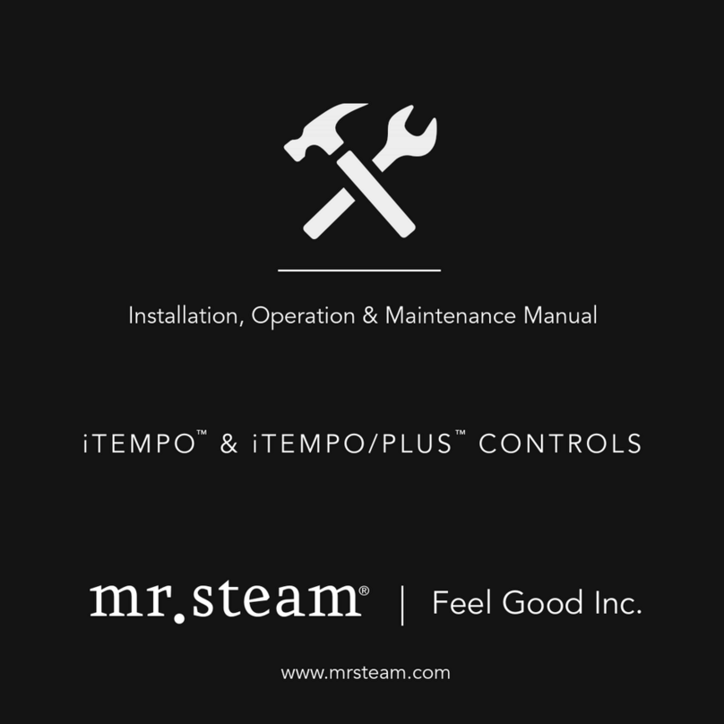 Feelgood mr.steam iTEMPO Installation, operation & maintenance manual Feelgood mr.steam iTEMPO Installation, operation & maintenance manual