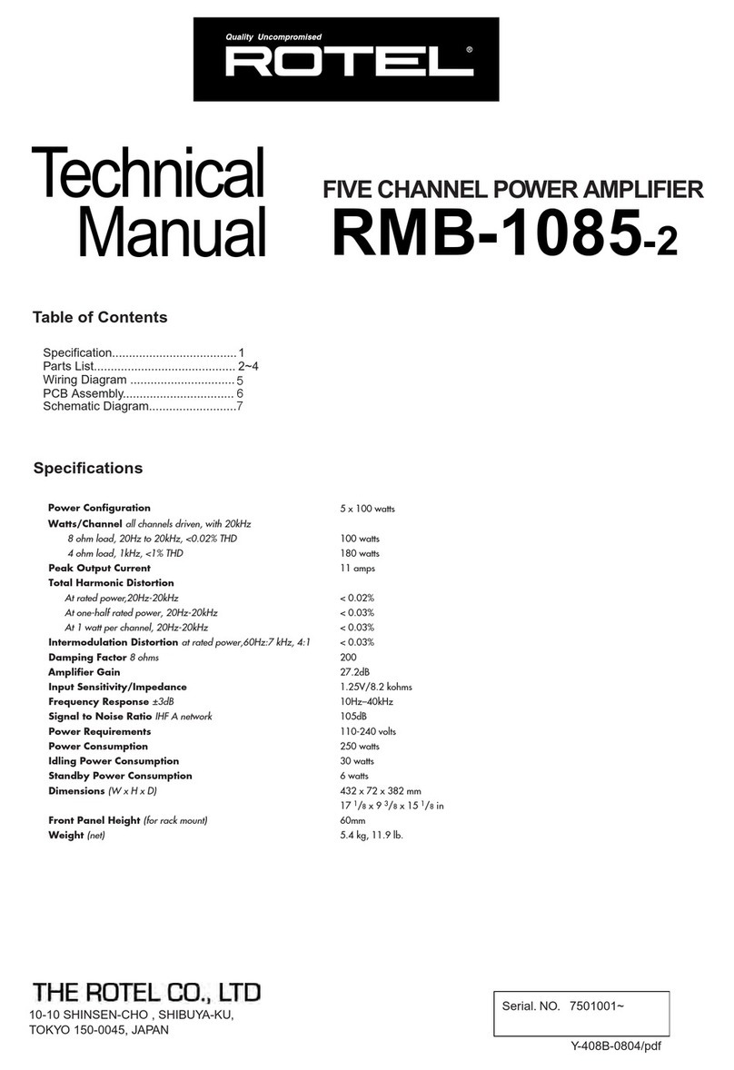 Rotel RMB-1085 User manual