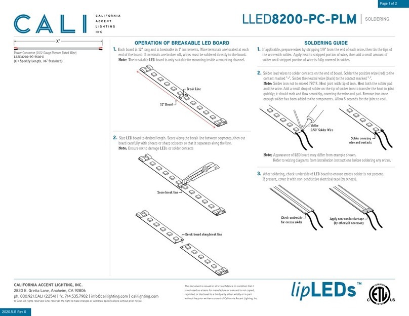 CALI lipLEDs LLED8200-PC-PLM installation instructions