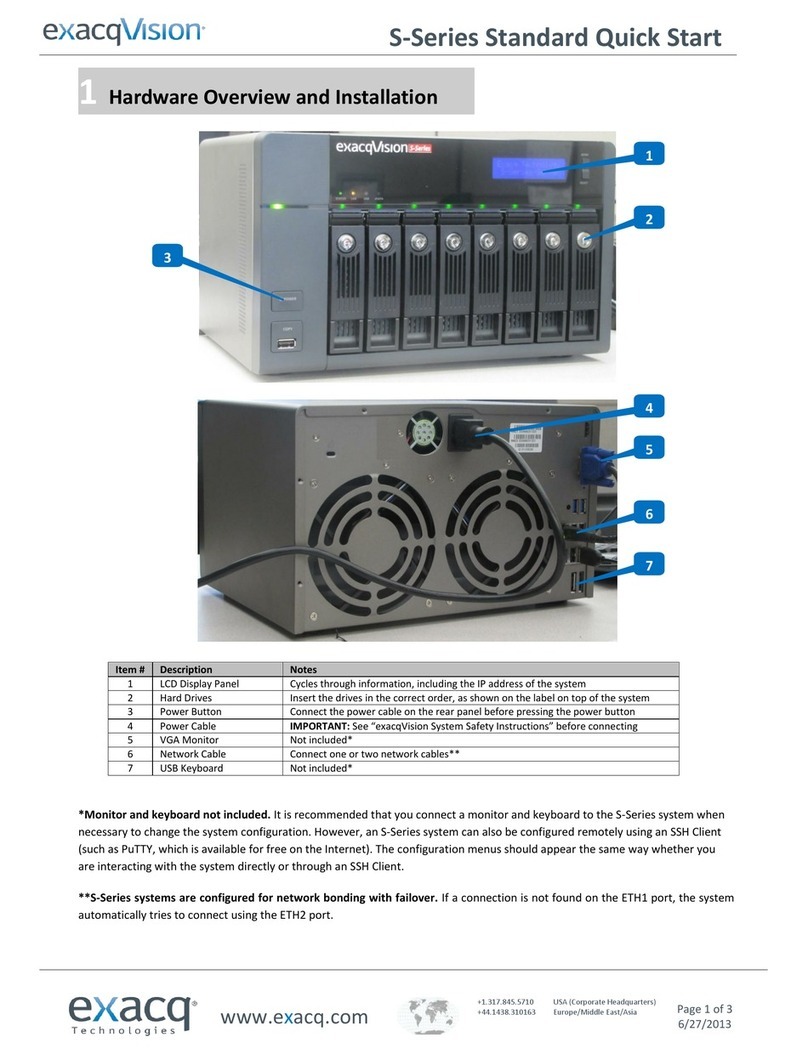 exacqVision S Series Standard Quick Start exacqVision S Series Standard Quick Start