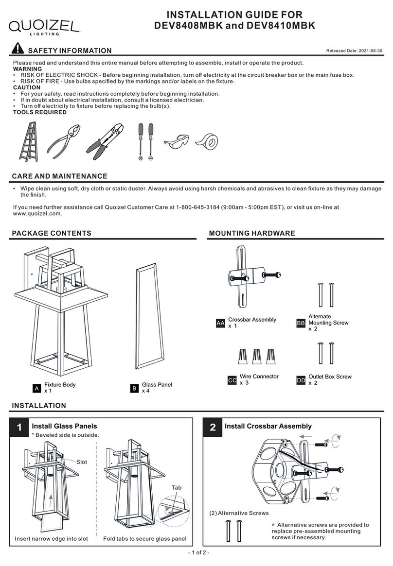 Quoizel DEV8408MBK User manual