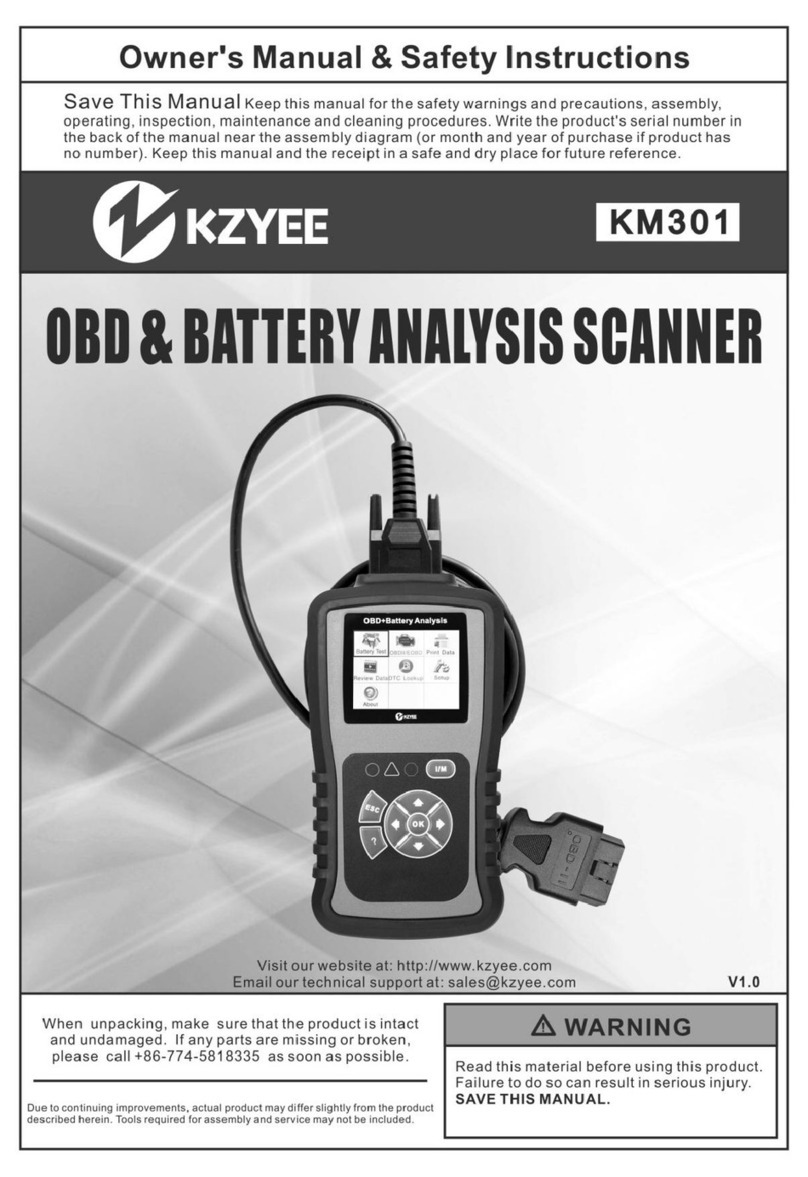 Kzyee KM301 Owner's manual & safety instructions