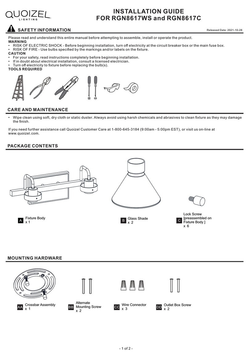Quoizel RGN8617WS installation guide Quoizel RGN8617WS installation guide