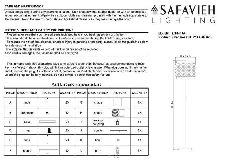 Safavieh LIT4415A User manual