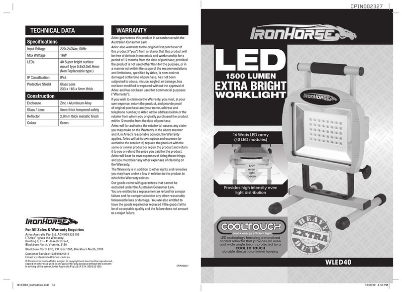 Iron Horse WLED40 manual