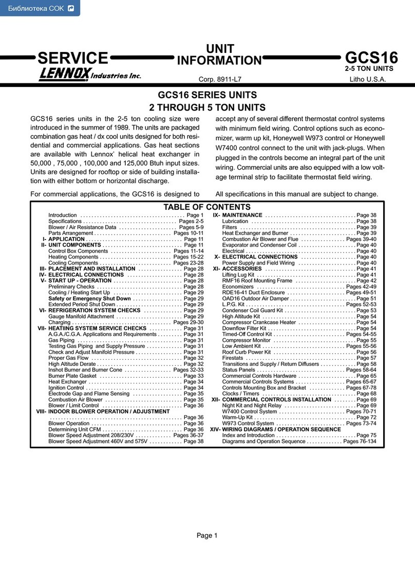 Lennox GCS16 Series User manual