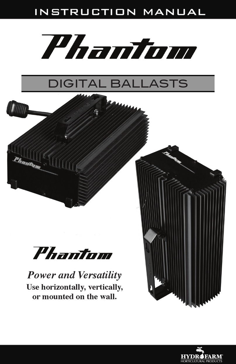 Hydrofarm PHANTOM PHE400 User manual