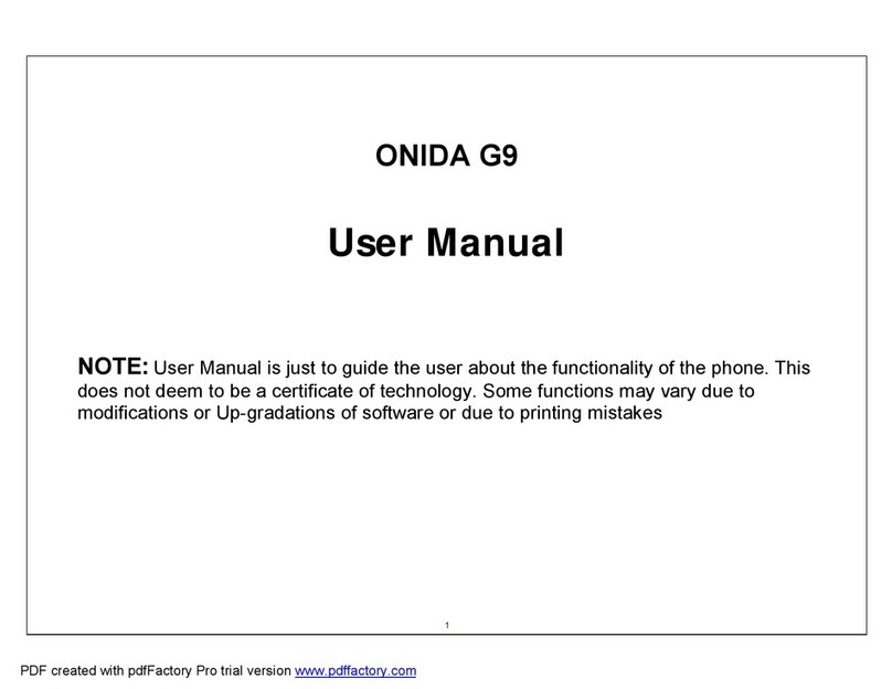 Onida G9 user manual