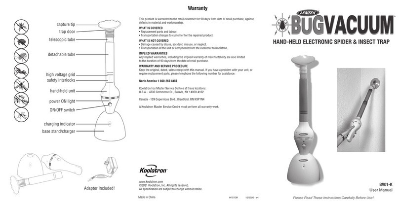 Koolatron LENTEK Bug Vacuum BV01-K user manual