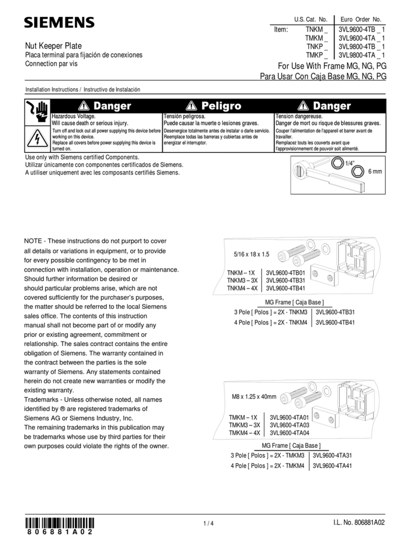 Siemens TNKM Series User manual Siemens TNKM Series User manual