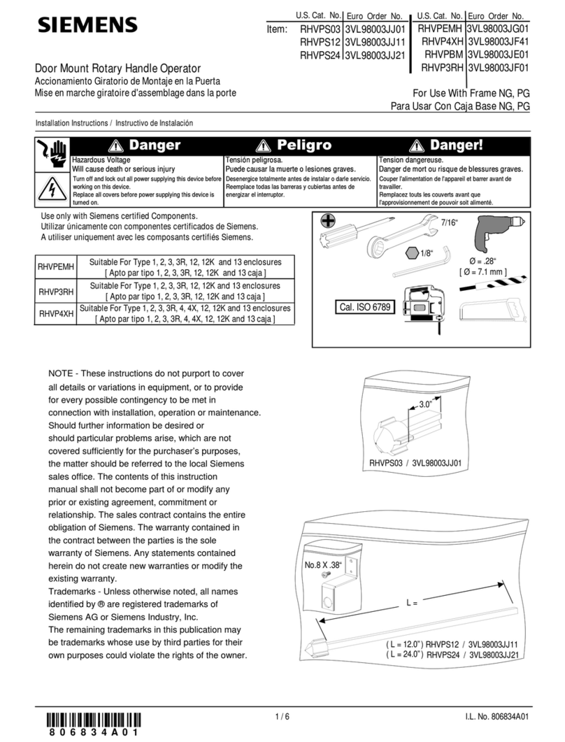 Siemens RHVPS03 User manual