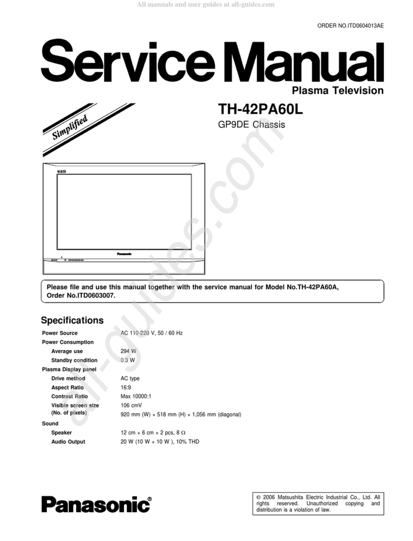 Panasonic TH-42PA60L User manual Panasonic TH-42PA60L User manual