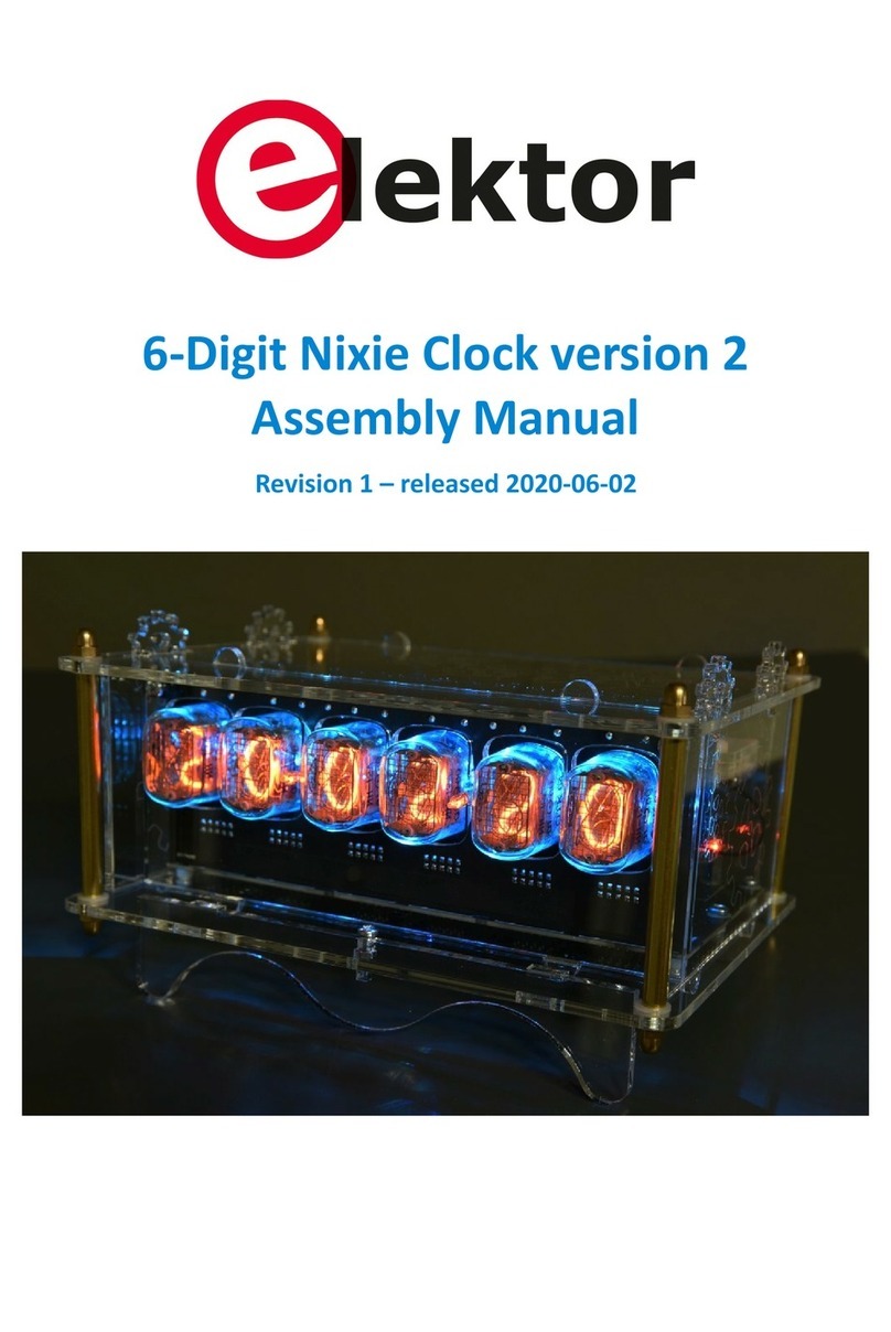 Elektor 6-Digit Nixie Clock version 2 Assembly manual