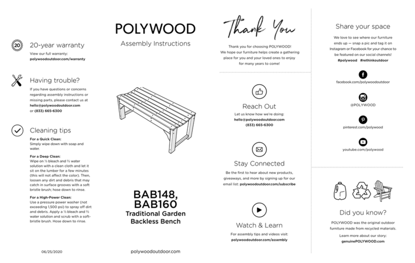 Polywood Traditional Garden BAB148 User manual