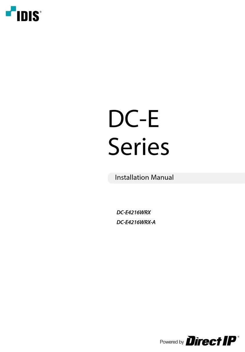 Idis DC-E SERIES User manual Idis DC-E SERIES User manual