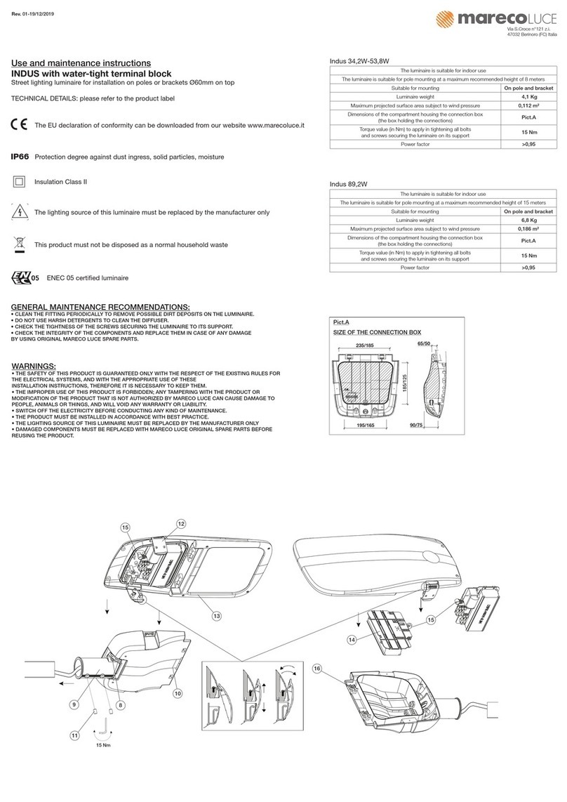 Marecoluce Indus Series Use and maintenance instructions