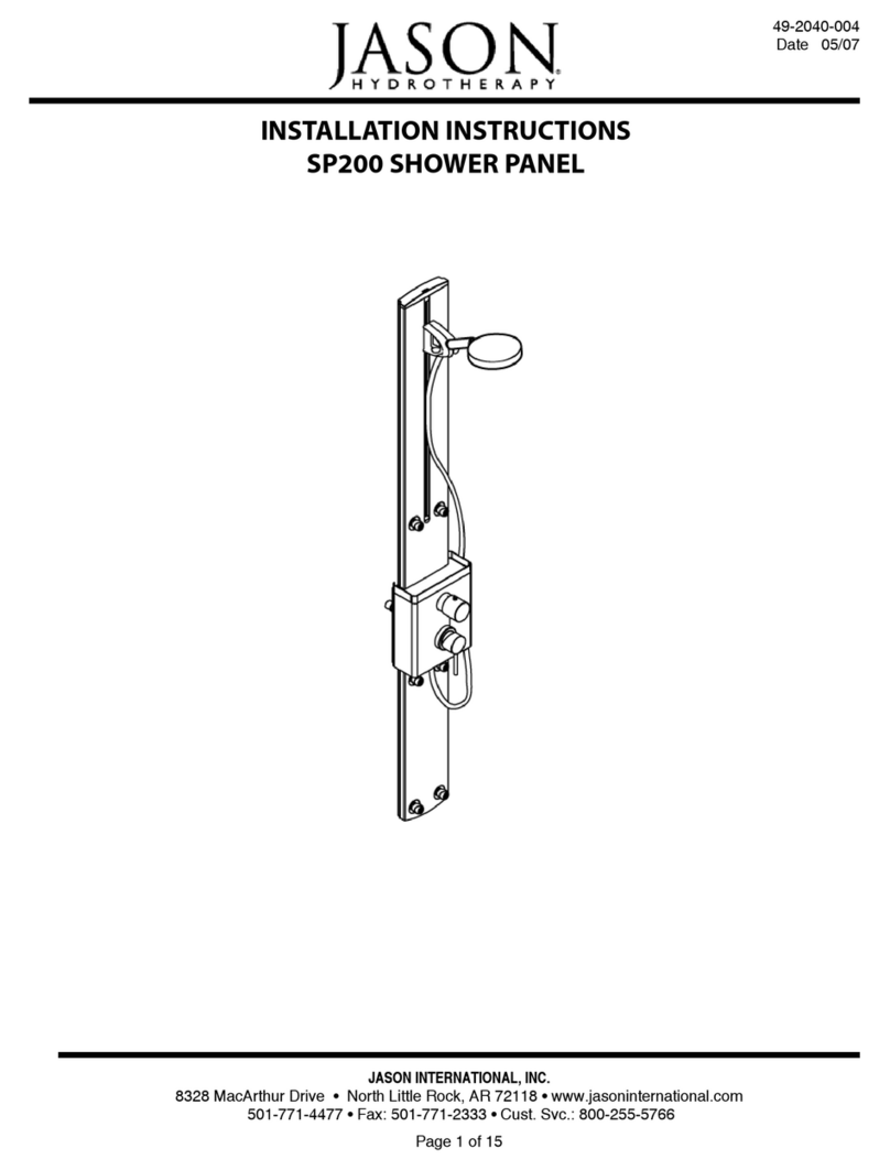 JASON Hydrotherapy SP200 User manual