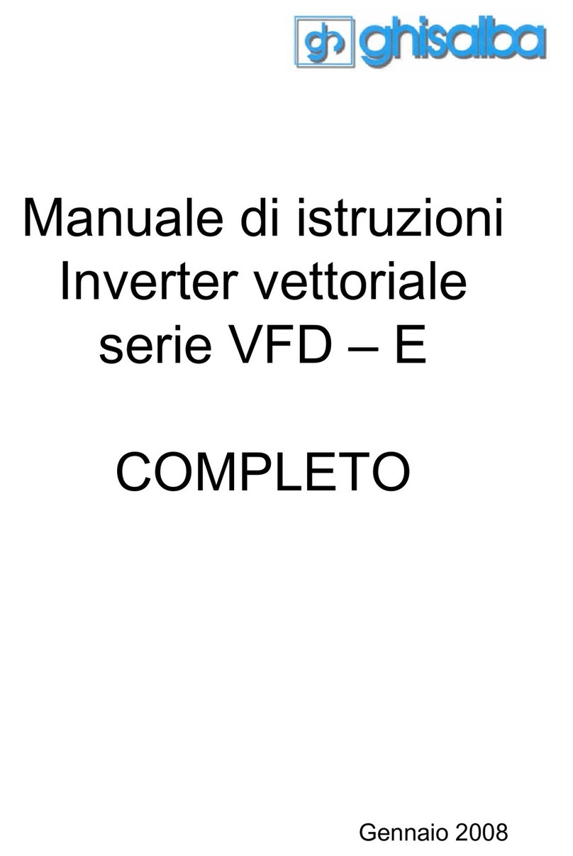 Ghisalba VFD-E Series instruction manual