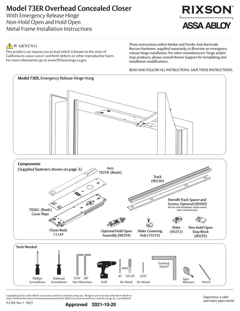 Assa Abloy Rixson 73ER manual