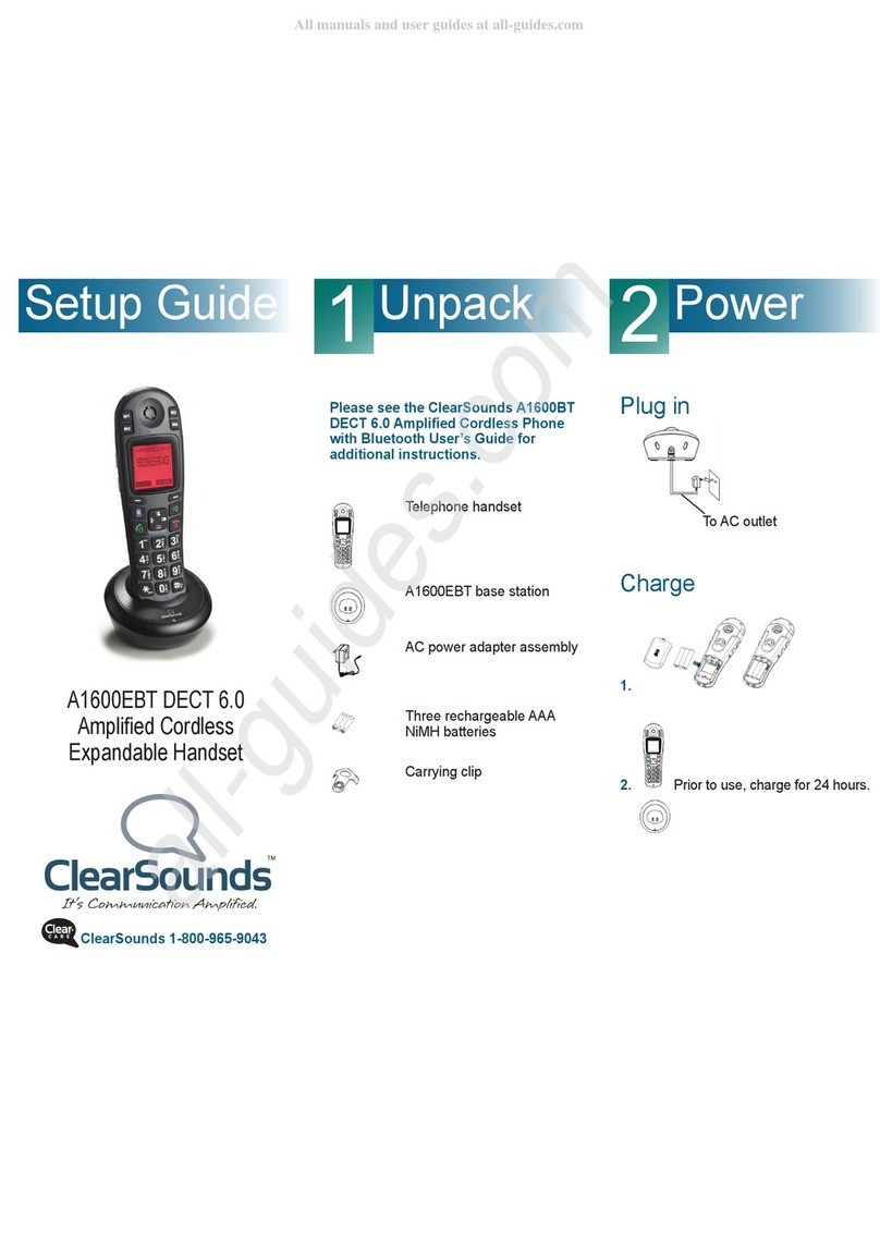 ClearSounds A1600E-BT Setup guide
