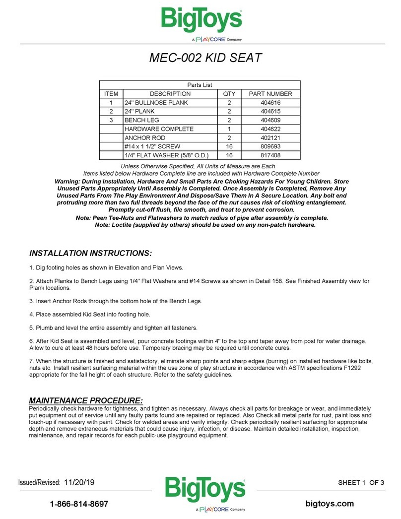 Playcore BigToys MEC-002 User manual