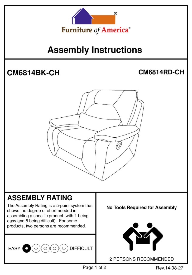 Furniture of America CM6814BK-CH Assembly instructions Furniture of America CM6814BK-CH Assembly instructions