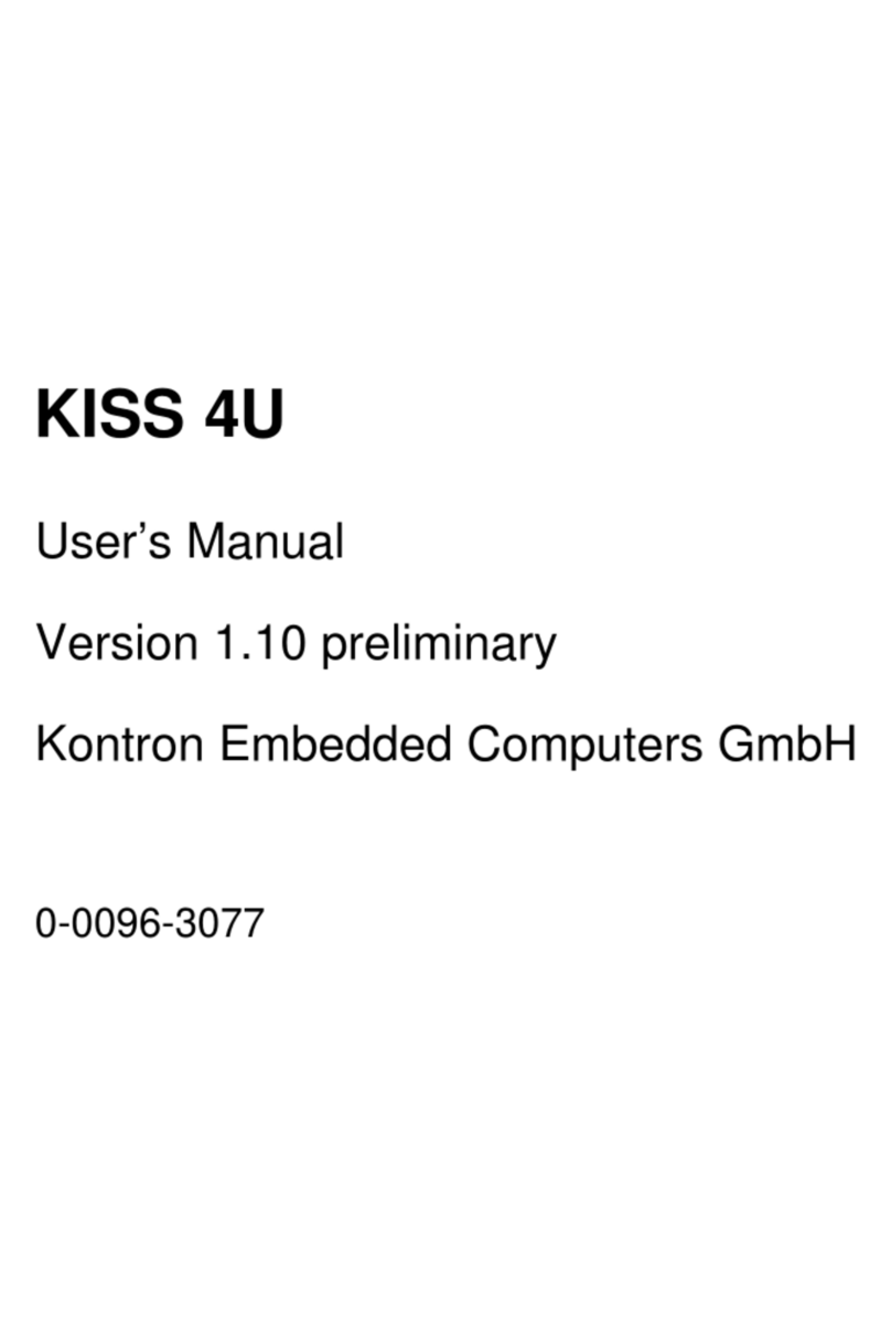 Kontron Embedded Computers KISS 4U user manual