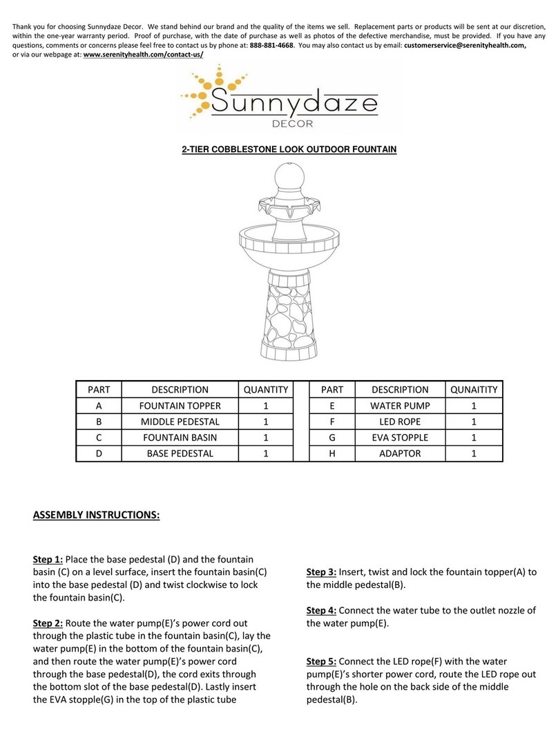 Sunnydaze Decor XSS-554 manual