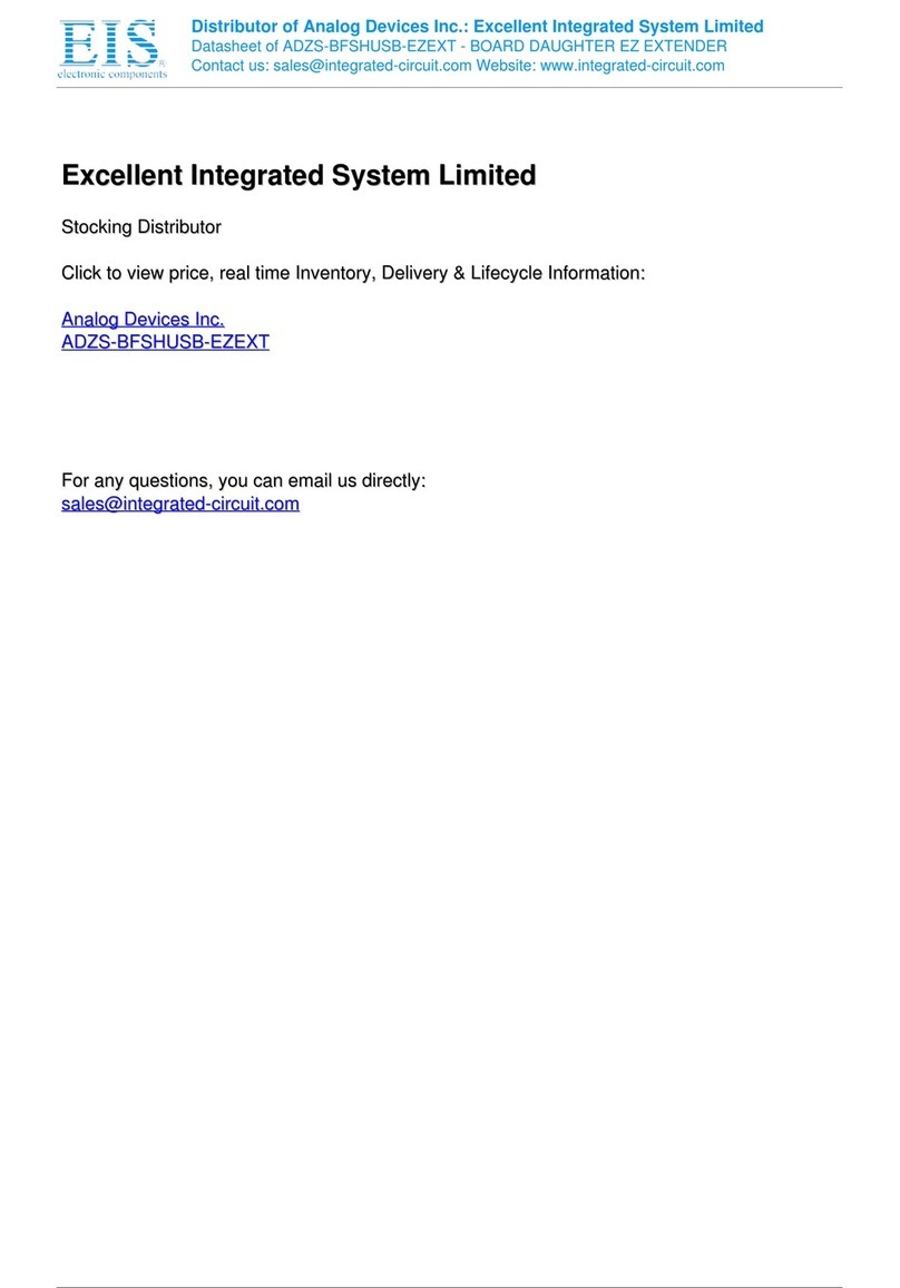 Analog Devices Blackfin/SHARC USB EZ-Extender... User manual Analog Devices Blackfin/SHARC USB EZ-Extender... User manual